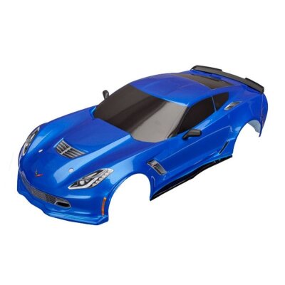 Karo Chevrolet Corvette Z06 blau inkl Aufkleber + Anbauteile