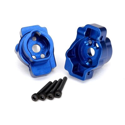 Traxxas Portal-Drive-Axle-Mount hinten Alu blau
