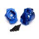 Traxxas Portal-Drive-Axle-Mount hinten Alu blau