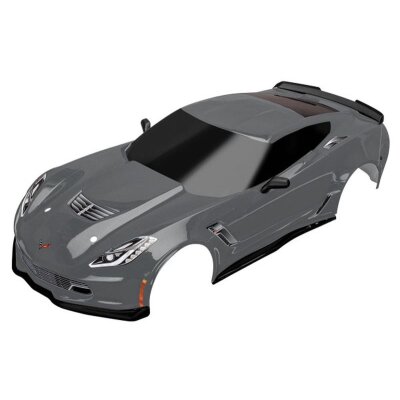 Karo Chevrolet Corvette Z06 grau inkl Aufkleber + Anbauteile