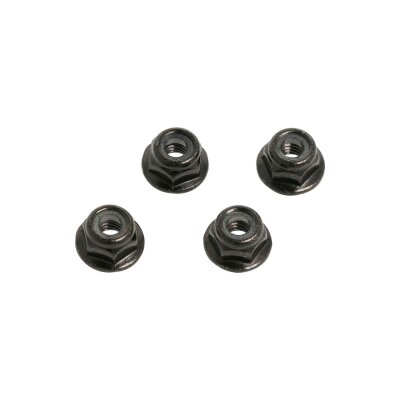 M4 Rebbed Flange Lock Nut (4pcs)