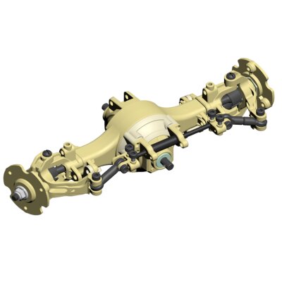 Lenkachse 2 vorne komplett montiert für 8x8 Truck sand