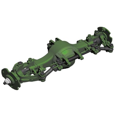 Lenkachse 1 vorne komplett montiert für 8x8 Truck grün