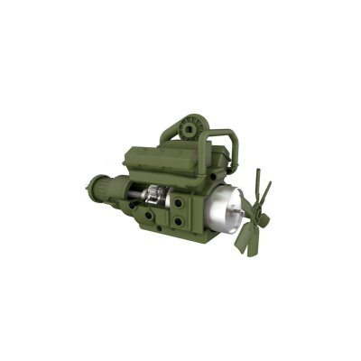 Motorblock komplett montiert für 8x8 Truck grün