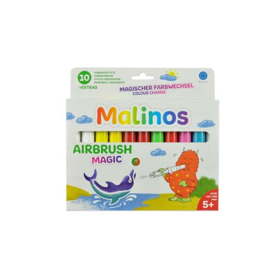 Malinos Airbrush Magic 10er inkl. 4 Schablonen