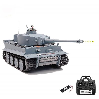 German Tiger I 2.4GHz-Edition RC ferngesteuerter 1/16 Panzer, Schuss, Sound, Rauch, Komplett-Set RTR
