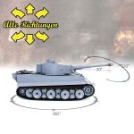 German Tiger I 2.4GHz-Edition RC ferngesteuerter 1/16 Panzer, Schuss, Sound, Rauch, Komplett-Set RTR