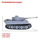 German Tiger I 2.4GHz-Edition RC ferngesteuerter 1/16 Panzer, Schuss, Sound, Rauch, Komplett-Set RTR