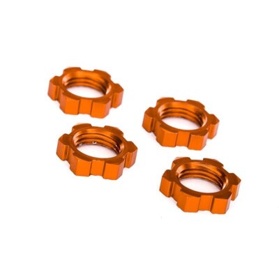 Radmuttern, splined, 17mm, verzahnt, orange (4)
