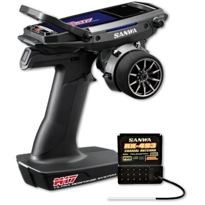 M17 - RX-493 / ohne Servos/ TX/RX Farb-Touch-Display SANWA SURFACE CH4 2.4GHz FH5 Ultra Response Mode