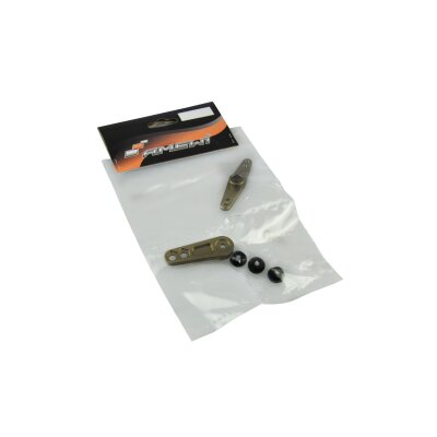 Servo Horn Aluminium für Lenkung & Gas- /Bremse gun metal