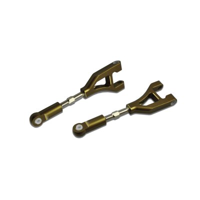 Querlenker hinten oben Aluminium gun metal 2 Stück