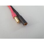 Ladekabel Banane -> Goldkontaktstecker 5,0 mm, ca. 35cm