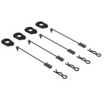 Body Clip Retainers Black (4): 1/5 Scale