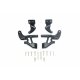ALUMINUM REAR WING MOUNT FULL SET -16PC SET black