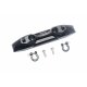 ALUMINUM REAR BUMPER WITH D-RINGS -3PC SET black