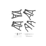 ALU FULL SUSPENSION ARM SET (FRONT+REAR &...