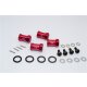 ALLOY HEX ADAPTOR(+15mm)-4PCS SET   +KT red