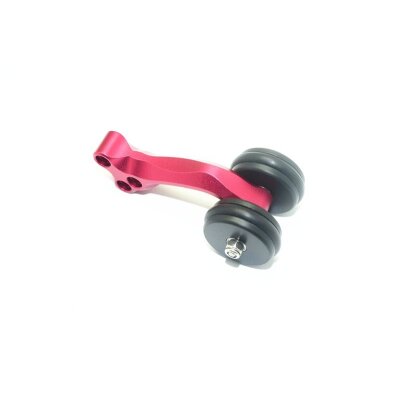 ALLOY REAR WHEELIE BAR - 1SET red