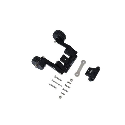 ALUMINUM REAR ADJUSTABLE WHEELIE -12PC SET black