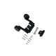 ALUMINUM REAR ADJUSTABLE WHEELIE -12PC SET black