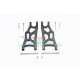 ALLOY FRONT LOWER ARM - 1PR SET black