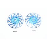 ALUMINUM +2MM HEX WITH BRAKE DISK WITH SILVER LINING-4PC SET