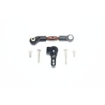 SPRING STEEL TIE ROD+25T ALUMINUM SERVO HORN -6PC SET black