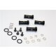 ALLOY HEX ADAPTOR(+25MM)-4PCS SET black