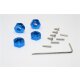 ALLOY HEX ADAPTOR (6MM THICK)-4PCS blue