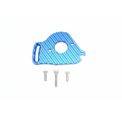 ALUMINUM MOTOR PLATE WITH HEAT SINK FINS -4PC SET blue