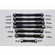 ALU cplt Tbl w PLASTIC BALL ENDS7PCS SET SLASH 4X4 black