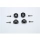 ALUMINUM HEX ADAPTERS 6MM THICK-8PC SET black