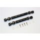 ALUMINUM & STEEL FRONT/REAR CVD MAIN SHAFTS-14PC SET black