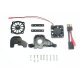 ALU MOTOR MOUNT+upr SPUR GEAR CASE COVER w COOLING FAN-19PCS