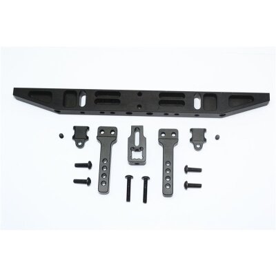 ALUMINIUM REAR BUMPER WITH D-RINGS (CLASSIC) -14PC SET black