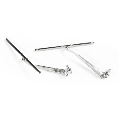 SCALE ACCESSORIES: WIPER FOR TRX-4 DEFENDER -2PC SET silver