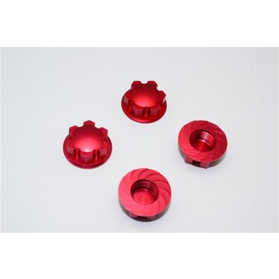 ALUMINIUM WHEEL LOCKER - 4PCS red