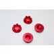 ALUMINIUM WHEEL LOCKER - 4PCS red