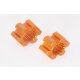 ALUMINIUM WHEEL HEX (13MM THICKNESS) - 2PCS orange