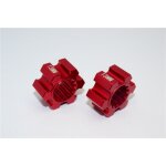 ALUMINIUM WHEEL HEX (13MM THICKNESS) - 2PCS red