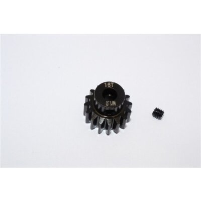 STEEL MOTOR GEAR (16T) - 1PC black