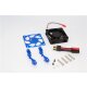 ALUMINIUM MOTOR HEATSINK WITH COOLING FAN - 1 SET blue