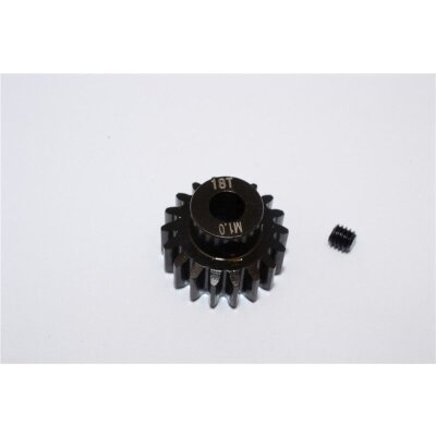 STEEL MOTOR GEAR (18T) - 1PC black
