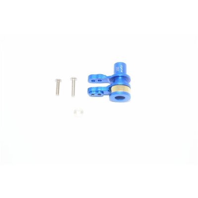 ALUMINUM 25T SERVO HORN W. BUILT-IN SPRING -4PC SET blue