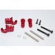 ALUMINIUM REAR ADJUSTABLE SHOCK MOUNT - 1SET red