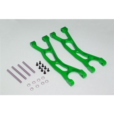ALUMINIUM FRONT / REAR UPPER ARMS -1PR green