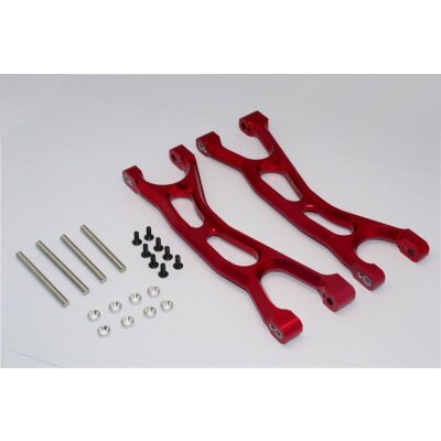 ALUMINIUM FRONT / REAR UPPER ARMS -1PR red