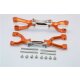 SprSteel + ALU SUPPORTING MOUNT w. ft / rr UPPER ARMS SET