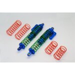 ALUMINIUM FRONT/REAR ADJUSTABLE SPRING  SHOCKS - 1PR green